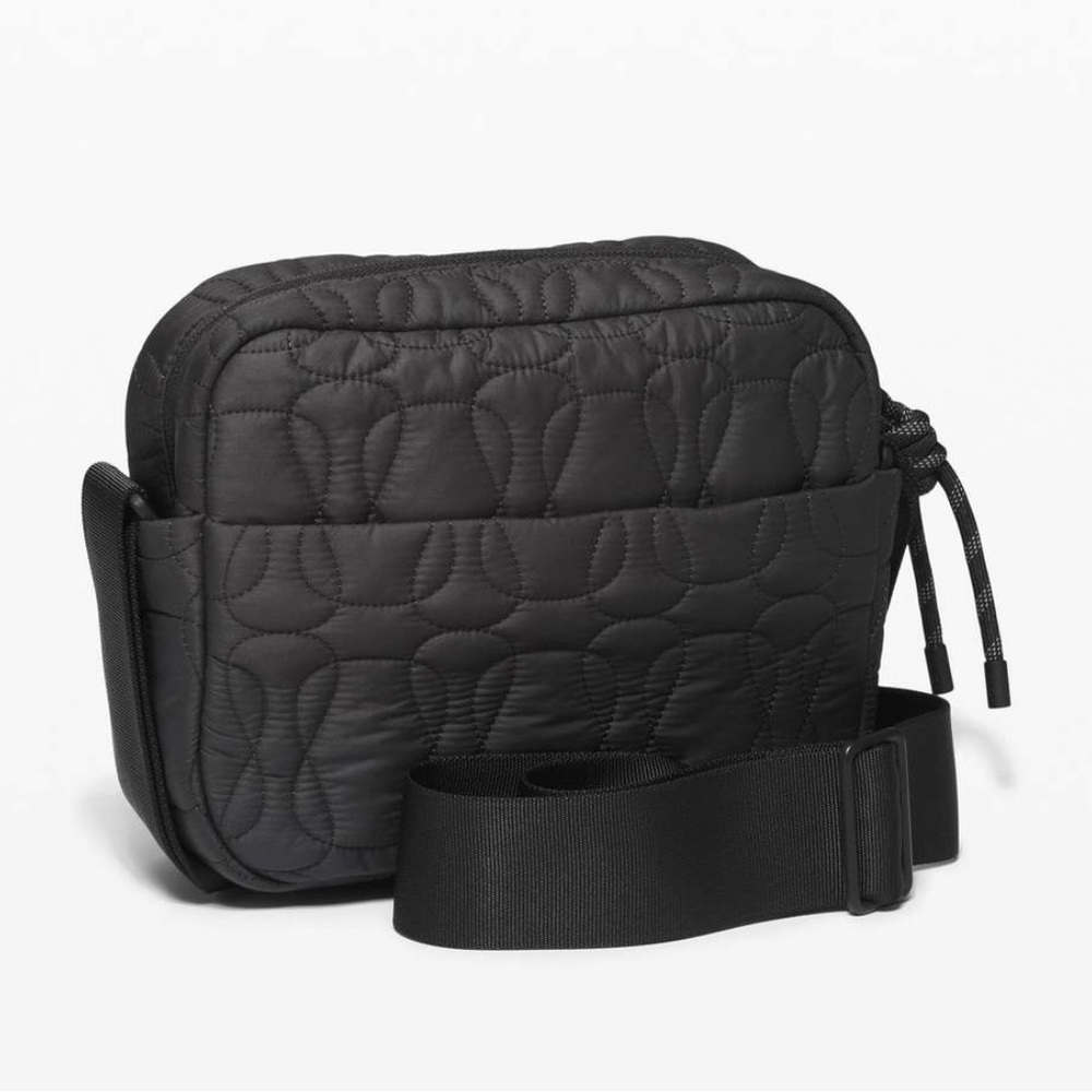 Lululemon quilted embrace black cross body bag